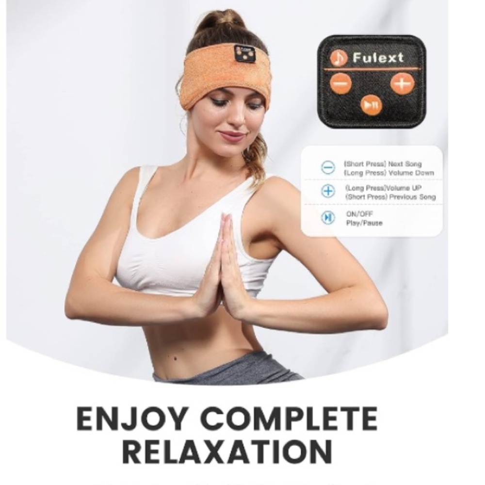 Fulext Orange Bluetooth Headband